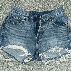 Studded 501 Levi Jean Shorts